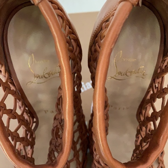 Christian Louboutin Woven Leather Caged Bootie - Picture 11 of 13